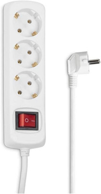 Hama Steckdosenleiste 3-fach white Save Energy-Schalter 45° GS geprüft 1,4m weiß