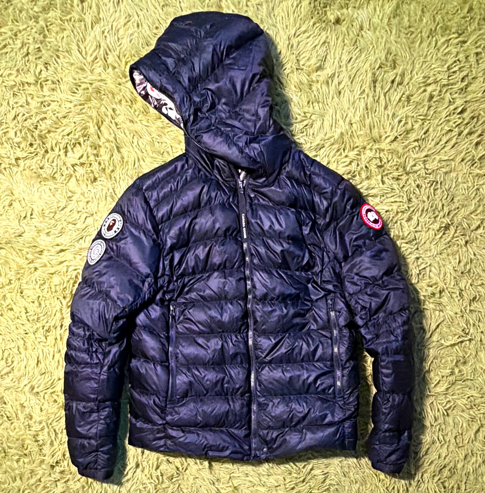 A Bathing Ape x Canada Goose x Concepts Reversible Hooded Camo Puffer L - product detail image 3