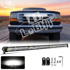 For 92-96 Ford Bronco F150 Behind Grille 30 Led Light Bar Kit Combo Single Row