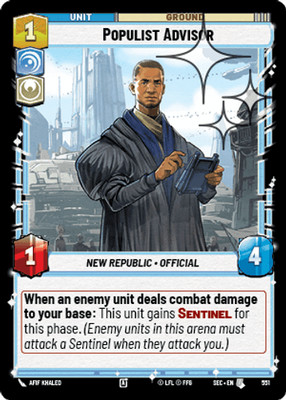 Populist Advisor - FOIL - Secrets of Power - Star Wars Unlimited