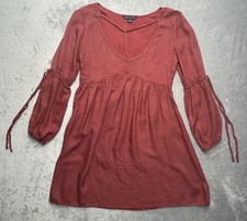 American Eagle Dress Women's Size XS Mini Polka Dot Split Sleeve Boho