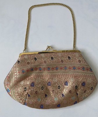Peachy - Handbag - Purse w/Gold Chain - Central Cottage Industries Emporium