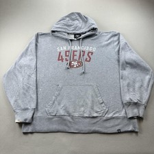 San Francisco 49ers Hoodie Sweatshirt Mens 2XL Gray Fleece '47 NFL Football Logo
