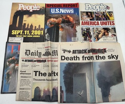 World Trade Center WTC 9/11 2001 Newspaper Lot Memorabilia 25th Anniversary