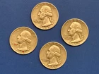 90% Silver Washington Quarters lot of four  VF - XF