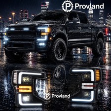 Full Led Headlights For Ford F250 F350 Super Duty 2020-2022 Halogen Replacement