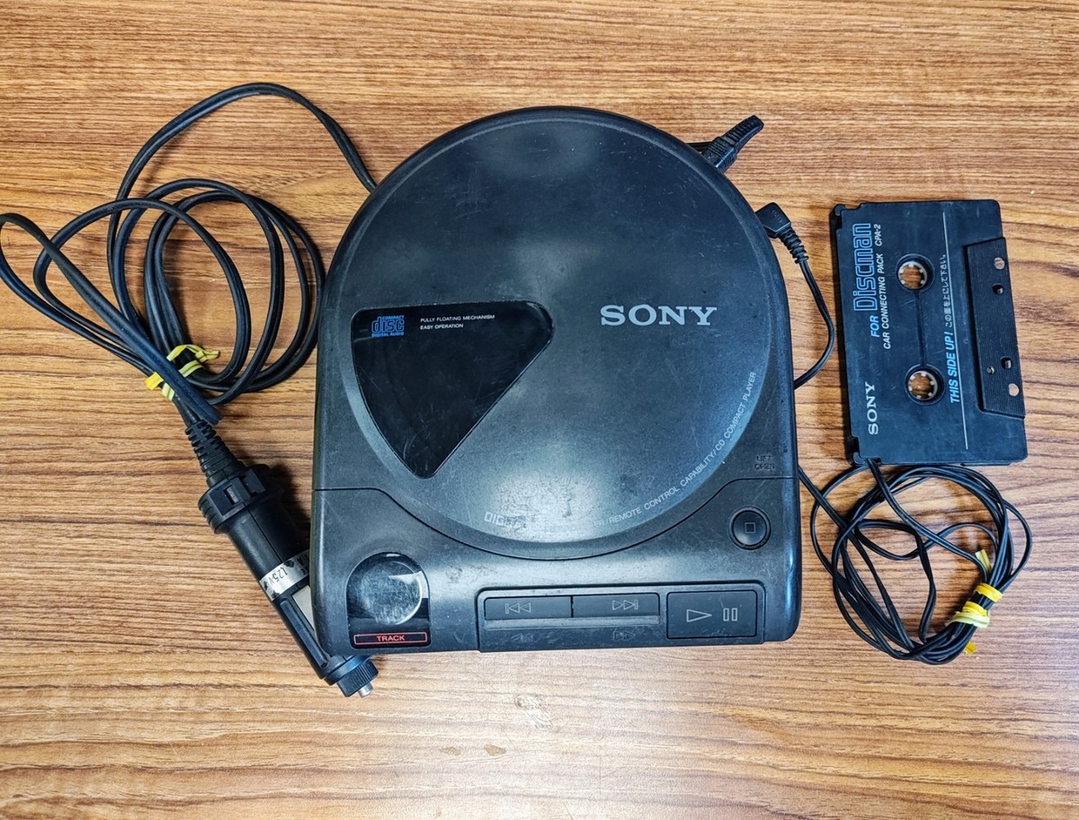 Vintage Sony Discman D-160 w/ Anti-skip Mount and Car Adaptors | eBay