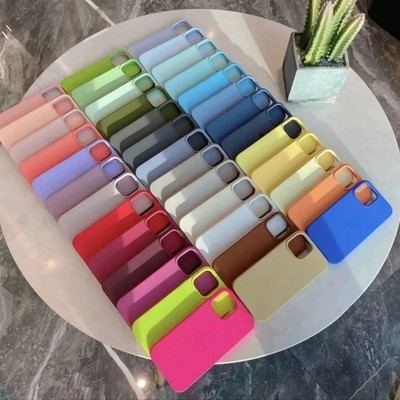 Original Silicone Case for iPhone 11 17 Pro Max Plus Soft Protective Cover
