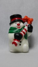 VTG 5" Unscented Snowman Candle Christmas Winter Holiday