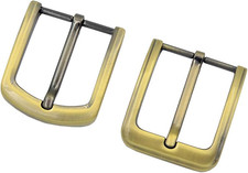 Leather Craft DIY 2 Pcs Bronze Strap Prong Pin Belt Buckle Webbing Buckles 1-1/2