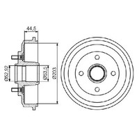 2X Bremstrommel Hinten FüR Ford Fiesta JD JH 1.4 1.6 01 Bis 08 Bosch Fxjb Hhjb