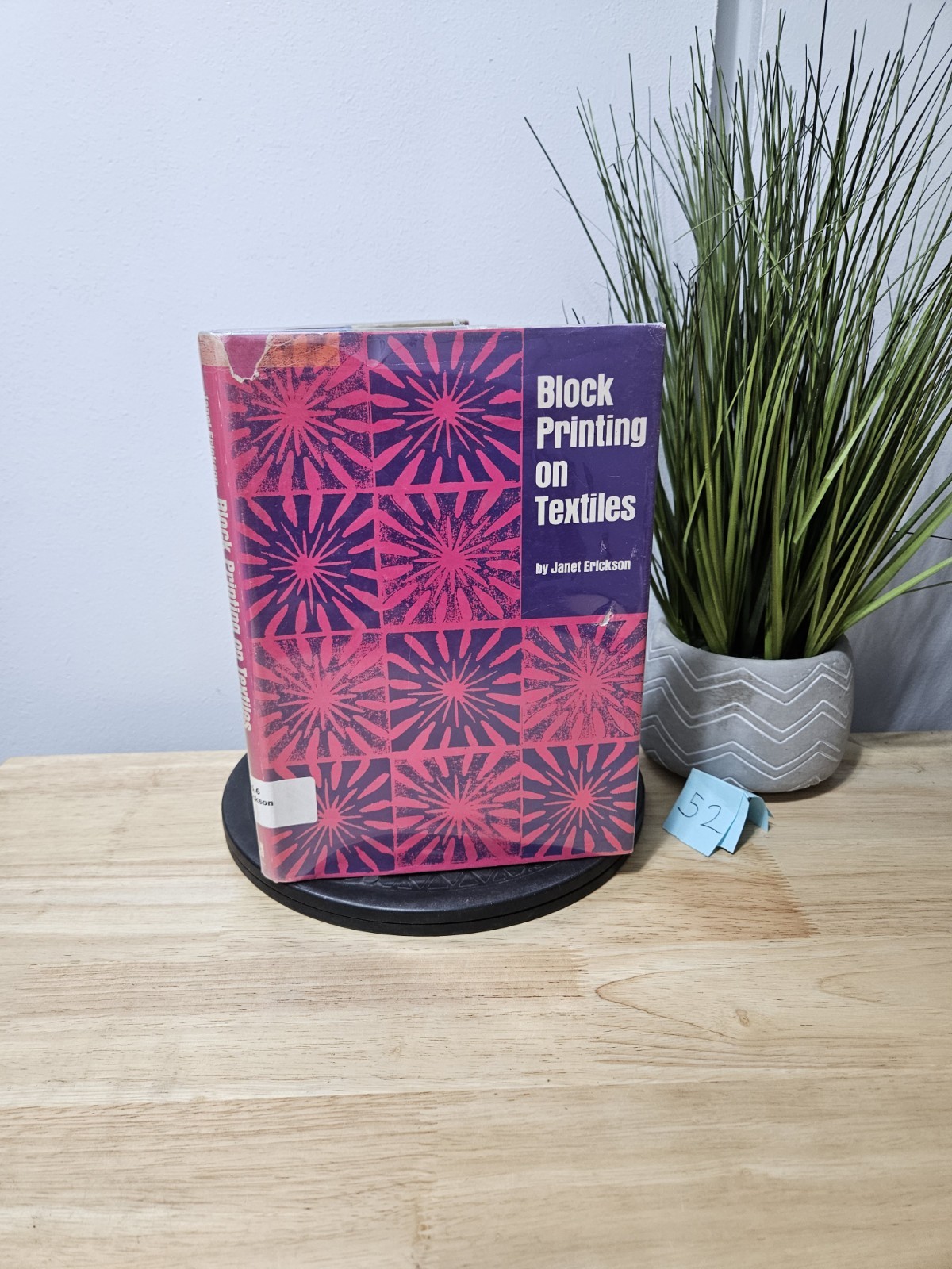 BLOCK PRINTING ON TEXTILES, By Janet  Erickson 1967 Hardcover Dust Jacket 