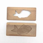 Vintage Japanese KASHIGATA Cake Mold – "Sea Bream" Wooden Hand-Carved MOA476