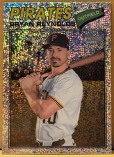 2026 Topps Heritage Bryan Reynolds Chrome Silver Sparkle Pittsburgh Pirates #173