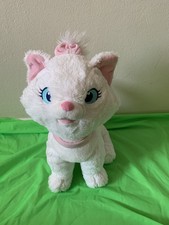 Disney Store Aristocats Marie Plush White Cat Stuffed Animal Toy 12" Kitten Bow
