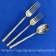 Hampton Forge Signature Bamboo Stainless Flatware Choice You Choose