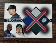 SPX 2001 Winning Materials Update Trios Helton Delgado Giambi HDG JERSEY- b