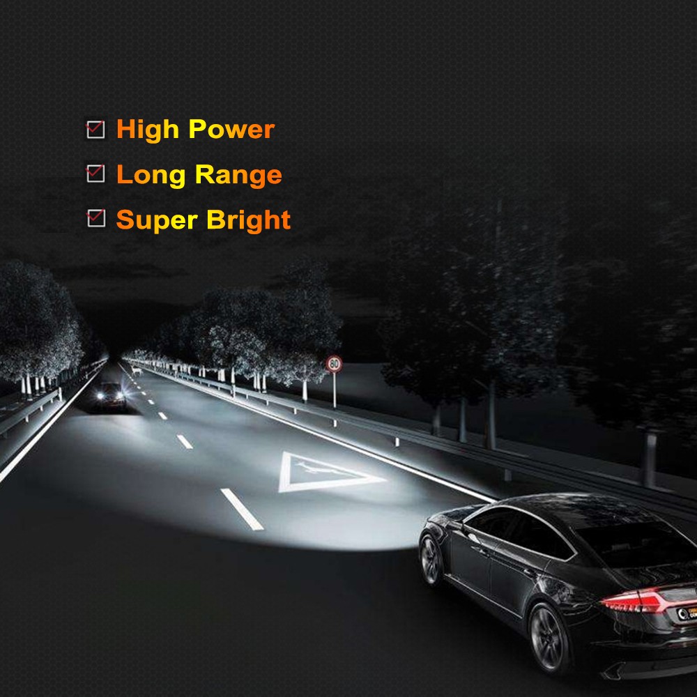 For Mercury Cougar Coupe 1999-2002 LED Headlight High + Low Bulbs Conversion Kit thumbnail 2