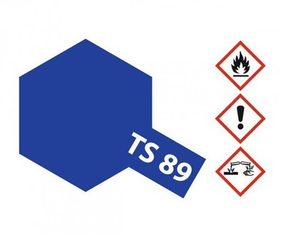TAMIYA Sprühfarbe für Plastikmodelle TS-89 Blau Perleffekt 100 ml Spray / 300085