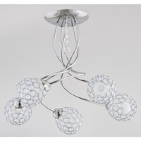 Chrom Durchsichtig Glamour Klassisch Deckenlampe Deckenleuchte 5X40W/E14