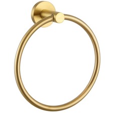 BRUSHED GOLD HAND TOWEL RING SUS 304 STAINLESS STEEL SWIVEL BATH TOWEL HOLDER FO