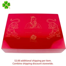 El Septimo Yao Emperor Collection Maduro Wood Cigar Box 10.25" x 7.5" x 2.25"