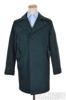 BROOKS BROTHERS BLACK FLEECE Green Cotton Belted Jacket Trench Coat - BB3 / L - Image 1 of 4