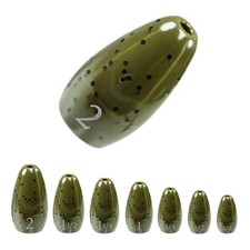 Tungsten Flipping Weights Sinkers - 3/8 Green Pumpkin