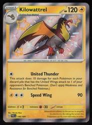 Kilowattrel 146/091 Paldean Fates Shiny Rare Holo