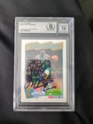 1991-92 NBA Hoops Larry Johnson RC Auto #546 NBA Draft Hard Signed Beckett 10