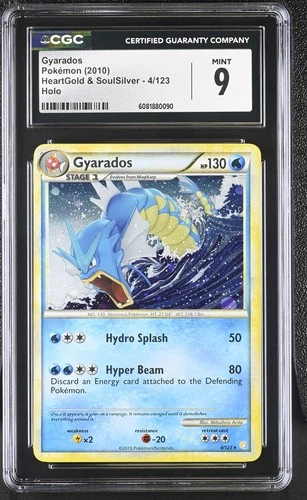 CGC 9 MINT Gyarados 2010 HeartGold & SoulSilver 4/123 Holo Pokemon Card