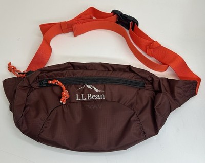 L. L. Bean Stowaway Hip/Waist Fanny Pack Bag Maroon/Orange