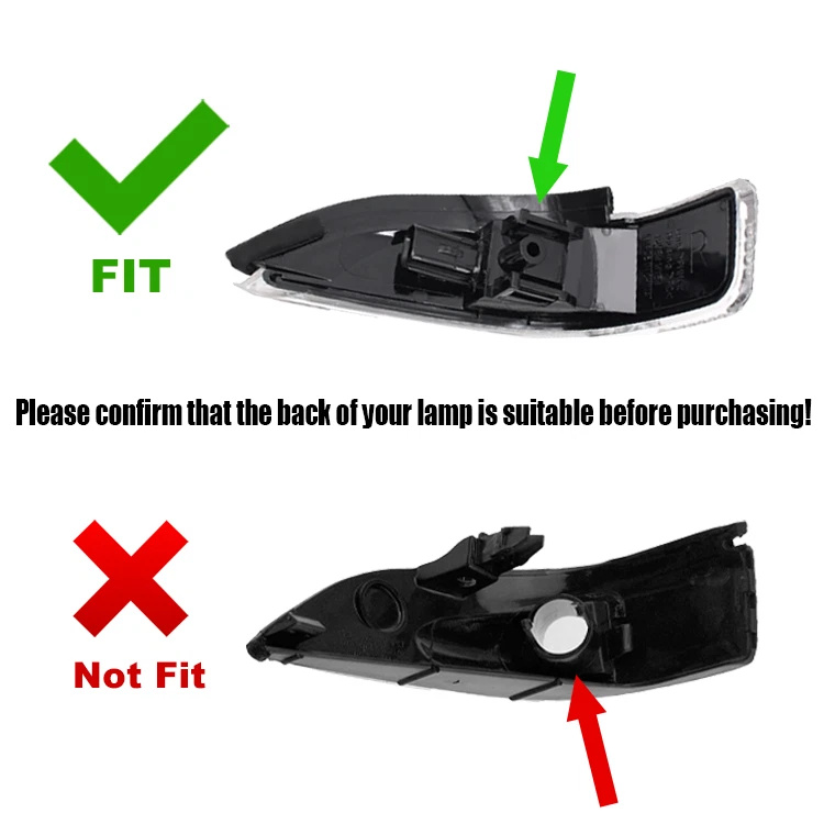 2pcs Side Wing Mirror Turn Signal Lights Lamps For Toyota Prius C 2012-2018 - image 2 of 4