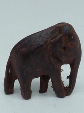 ANCIEN BIBELOT FIGURINE SCULPTURE EN BOIS ELEPHANT N° 3