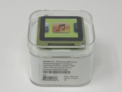 Apple iPod Nano 6th generation 8GB A1366 Green BNIB Sealed NEW