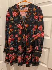 Sezane Paris Bohemia Mini Dress. Size 34. Multicolored/Black In Great Condition