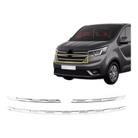 Edelstahl KüHlergrill Leisten FüR Renault Trafic 3 Ab 2020 3 Tlg Grillleisten