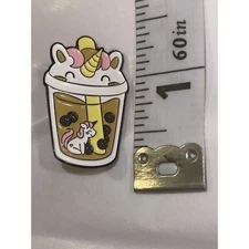 Unicorn Boba Coffee Latte Tea Pin Brooch