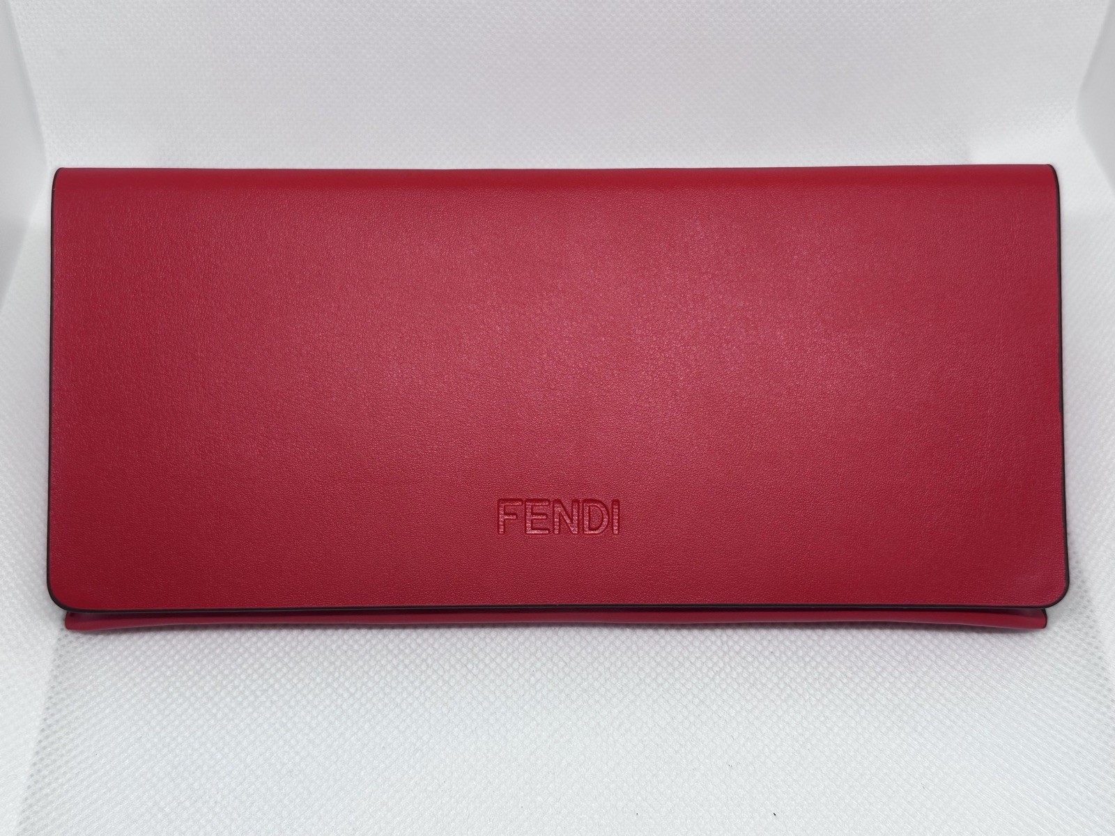 New FENDI RED Authentic Eyeglass Sunglasses Case W/Cloth OBO