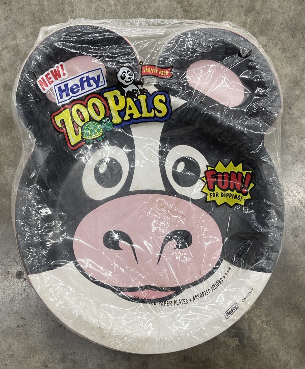 Tesla's Pocket Plate テスラ ポケットプレート こども用 Vintage 2001 Y2K Hefty Zoo Pals 24 Count Kids Paper Plates Variety