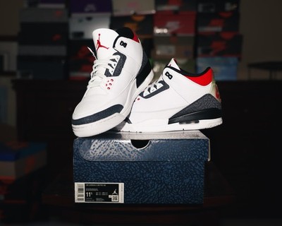 Nike Air Jordan 3 Retro SE Mens 11.5 Fire Red Denim CZ6431-100 - DS New In Box
