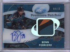 2009-10 Upper Deck Ice Premieres Rookie 4/10 Benn Ferriero #158 Patch Auto 0c3