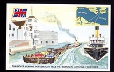 f2586 - Raddampfer als Schleppboote zwischen Ryde & Portsmouth - Postkarte