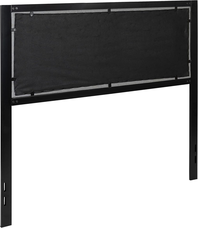 Camden Headboard Full Size Contemporary Light Gray Tufted Fabric