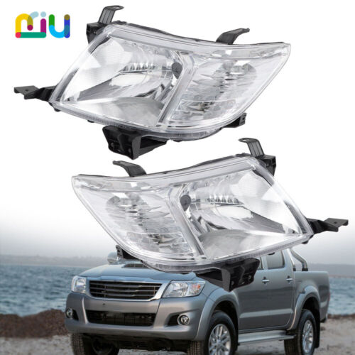 New Pair Left+Right  LH+RH Head Light Lamp For Toyota Hilux Ute 11~15 2WD 4WD AU - Picture 1 of 12