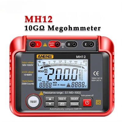 Megohmmeter Meters Resistance Meter High Voltage Voltmeter Resistor Meter Tool