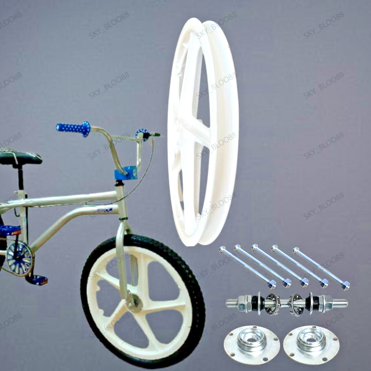 Cerchio sportivo in PVC da 20 per bicicletta BMX (giallo) a 4 raggi. Spedizione rapida - Italia Cerchio sportivo in PVC da 20 per bicicletta BMX (giallo) a 4 raggi. Spedizione rapida - Italia