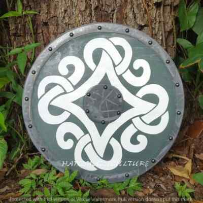 Wooden Celtic Knot Viking Design Shield Battle Ready Armour Round Shield DESIGN