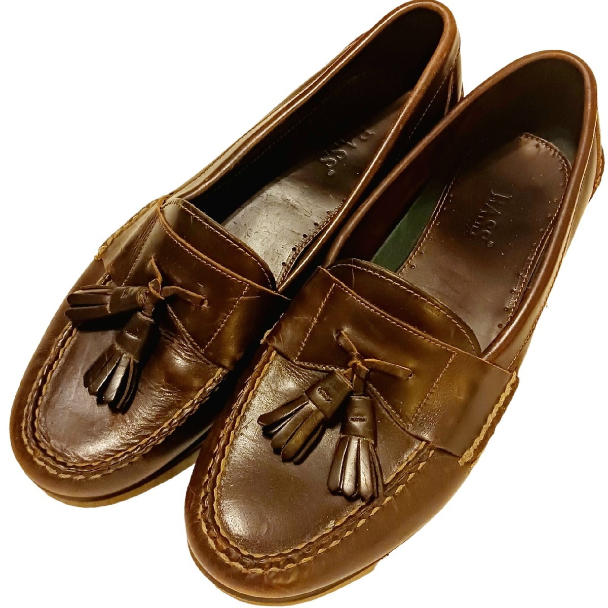 GH Bass Loafers Shoes Mens 10.5 Brown Kiltie Tassel Leather  display picture 3