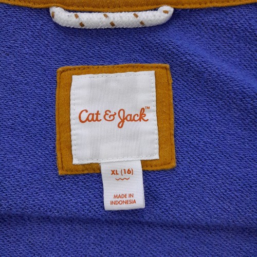 Cat & Jack hoodie sweatshirt Boy XL (16) knit/full zip/long sleeve/pockets - Picture 5 of 9